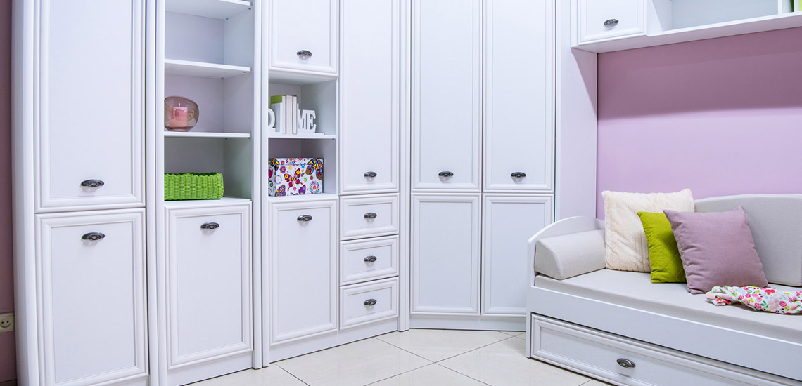 bedroom ideas for teenage girls, fitted wardrobes
