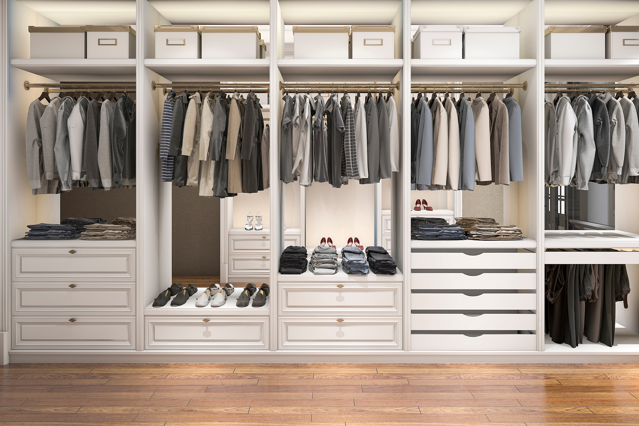trouser rail, wardrobe interior drawers,