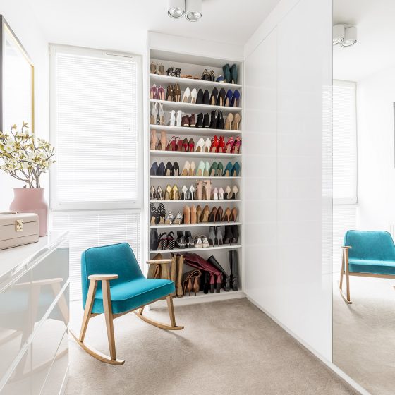 designer shoe storage ideas for small spaces, white wardrobe designs